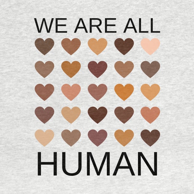 We are all human melanin hearts by AllPrintsAndArt